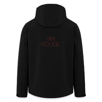 Red wine lovers and red wine drinkers - Men’s Recycled Softshell Jacket by Stanley/Stella - black - Back - AI Model Male 185 light (185cm)