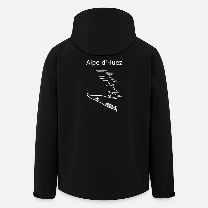 Alpe d'Huez Wandermotiv mit Bergpanorama - Recycelte Männer Softshell-Jacke von Stanley/Stella - Schwarz