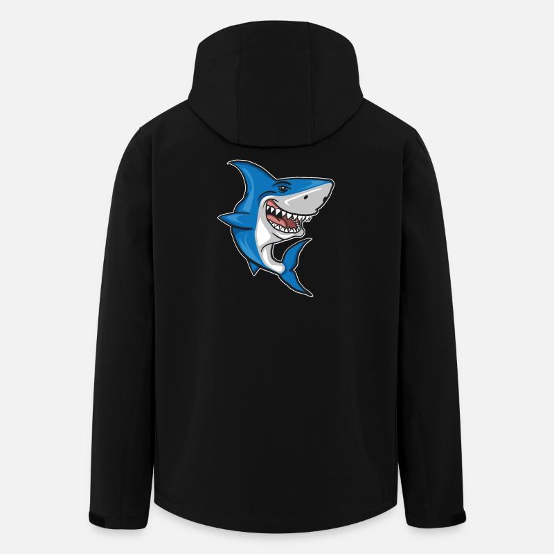 Shark - Fish - Men’s Recycled Softshell Jacket by Stanley/Stella - black