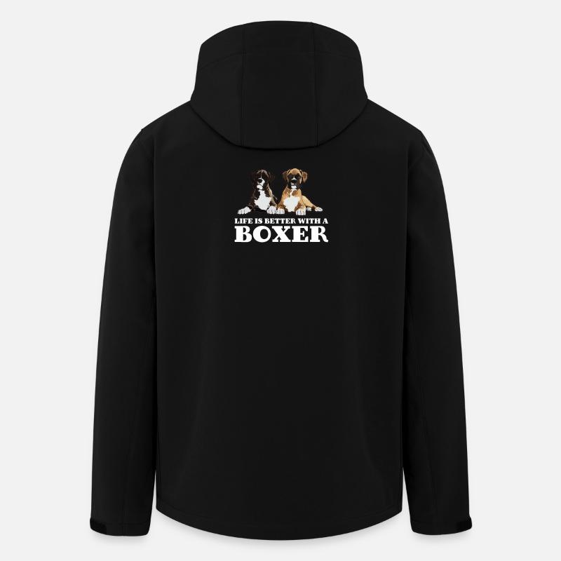Boxer-Hundeleben ist besser mit einem Boxer - Recycelte Männer Softshell-Jacke von Stanley/Stella - Schwarz