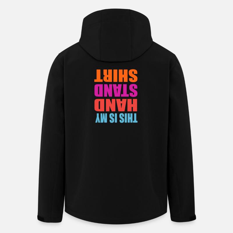 handstand - Recycelte Männer Softshell-Jacke von Stanley/Stella - Schwarz