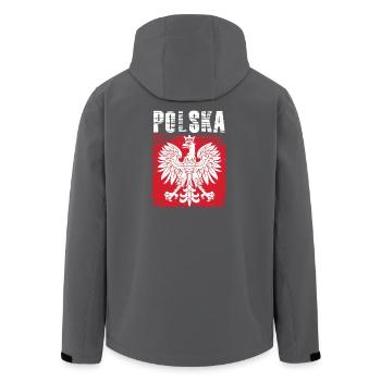 Polen - Recycelte Männer Softshell-Jacke von Stanley/Stella - Schwarz - Hinten - AI Model Male 185 light (185cm)