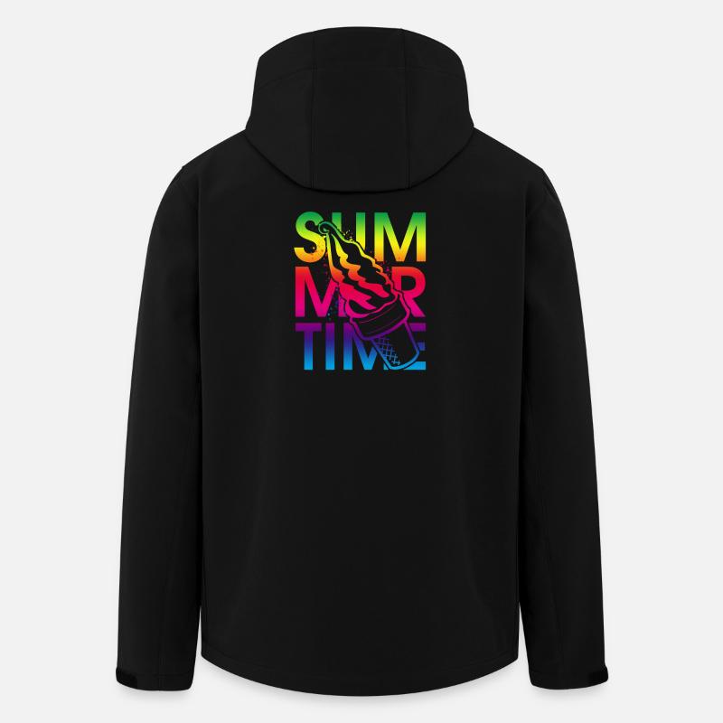 Sommerzeit Eis - Recycelte Männer Softshell-Jacke von Stanley/Stella - Schwarz