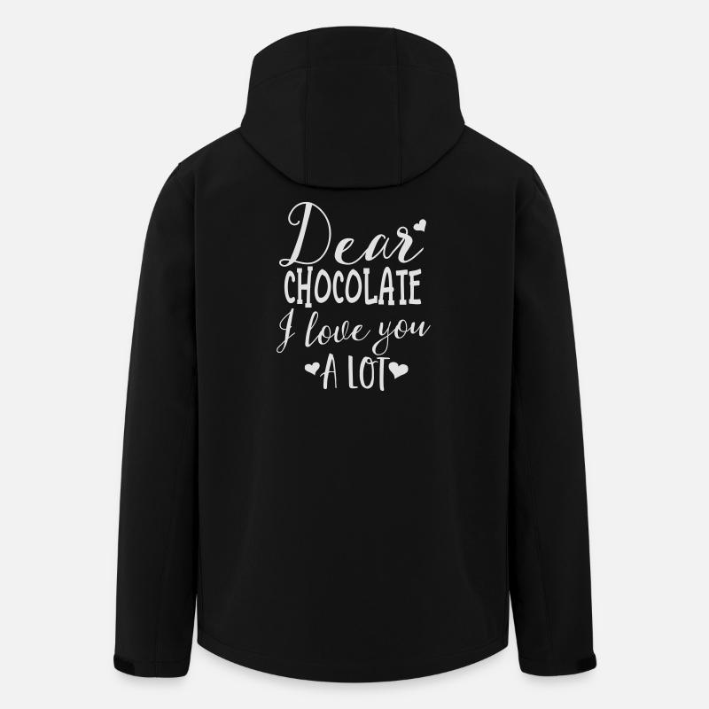 Chocolat sucré - Amoureux du chocolat - Veste softshell homme en polyester recyclé Stanley/Stella - noir