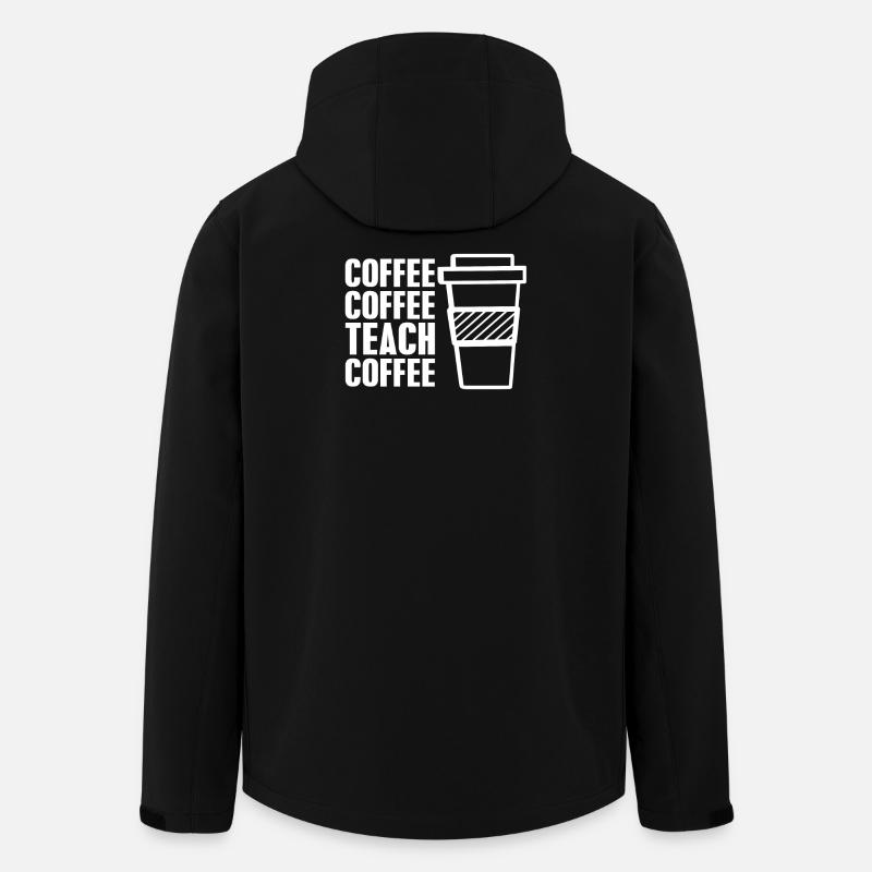 Coffee coffee teach coffee - Veste softshell homme en polyester recyclé Stanley/Stella - noir