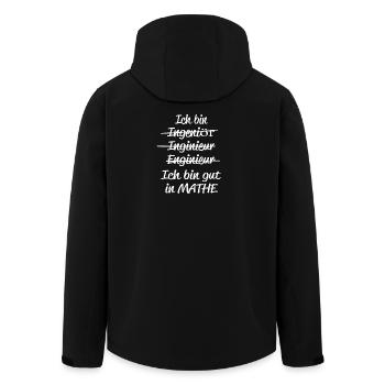 Je suis bon en maths et ingénieur - Veste softshell homme en polyester recyclé Stanley/Stella - noir - Dos - AI Model Male 185 light (185cm)