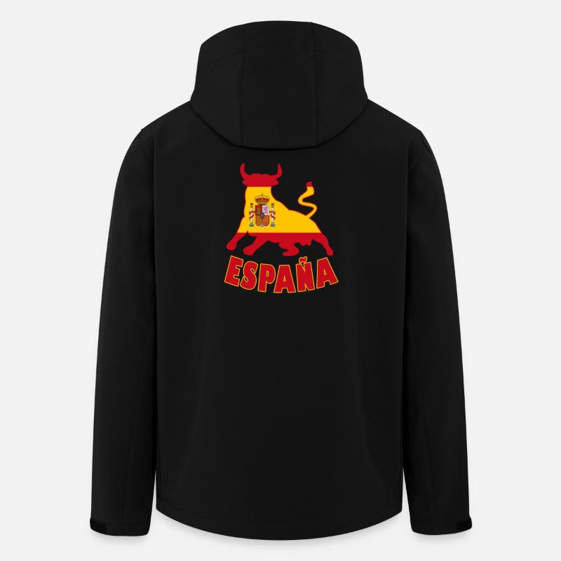 Espagne / Espana drapeau de drapeau - Veste softshell homme en polyester recyclé Stanley/Stella - noir