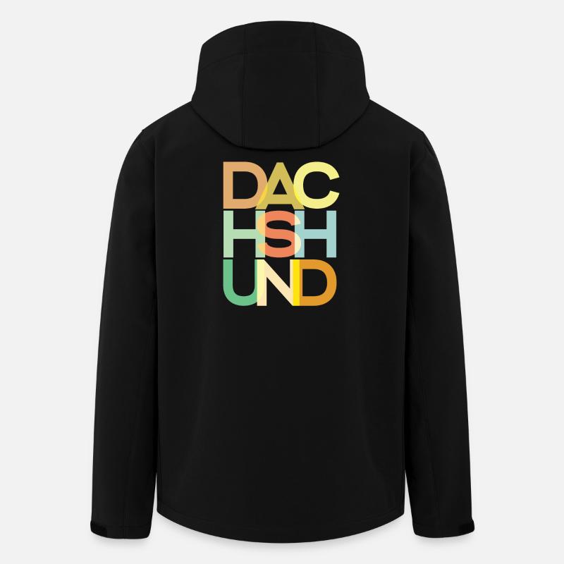 Dackelhund Hund Bunt - Recycelte Männer Softshell-Jacke von Stanley/Stella - Schwarz