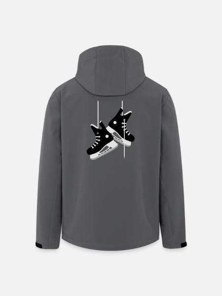 Hockey Skates - Men’s Recycled Softshell Jacket by Stanley/Stella - black