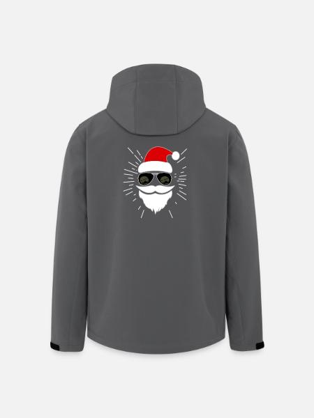 Santa mit Sonnenbrille - Recycelte Männer Softshell-Jacke von Stanley/Stella - Schwarz