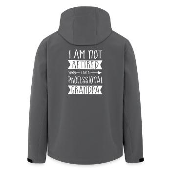 I Am A Professional Grandpa Shirt - Men’s Recycled Softshell Jacket by Stanley/Stella - black - Back - AI Model Male 185 light (185cm)