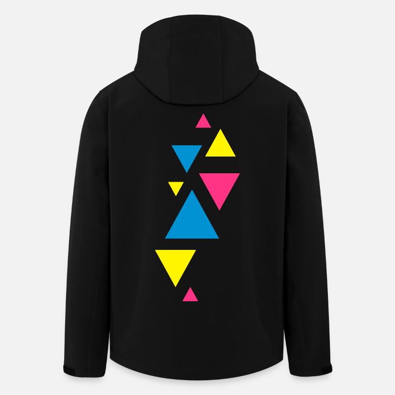 three eckedesign forms hipster - Men’s Recycled Softshell Jacket by Stanley/Stella - black