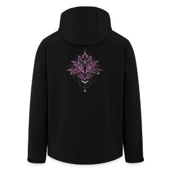 Lotus lotus fleur lune symbole om yoga - Veste softshell homme en polyester recyclé Stanley/Stella - noir - Dos - AI Model Male 185 light (185cm)