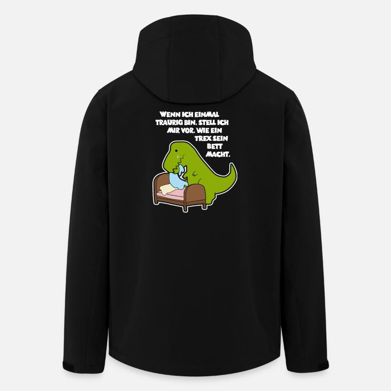 T-Rex beim Bett machen - Design - Recycelte Männer Softshell-Jacke von Stanley/Stella - Schwarz