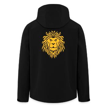 Lion - Tribal - Men’s Recycled Softshell Jacket by Stanley/Stella - black - Back - AI Model Male 185 light (185cm)