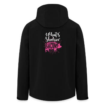 Whats Shakin Bacon - Men’s Recycled Softshell Jacket by Stanley/Stella - black - Back - AI Model Male 185 light (185cm)