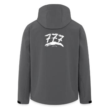 Numéro porte-bonheur 777 - Veste softshell homme en polyester recyclé Stanley/Stella - noir - Dos - AI Model Male 185 light (185cm)