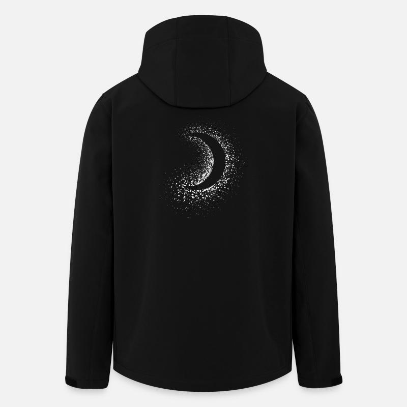 clair de lune - Veste softshell homme en polyester recyclé Stanley/Stella - noir