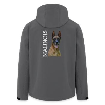 Malinois, Mali, berger, chiens de berger, sports de chien, - Veste softshell homme en polyester recyclé Stanley/Stella - noir - Dos - AI Model Male 185 light (185cm)