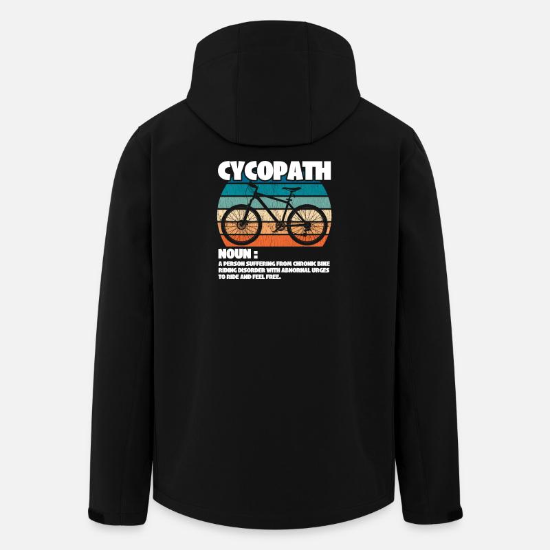 Mountain Biking Cycopath Noun - Men’s Recycled Softshell Jacket by Stanley/Stella - black