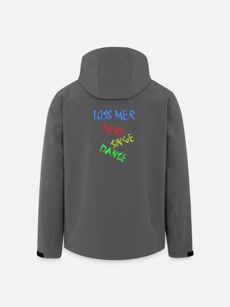 Tab mer fyr synger danze - Fejre Singing Dancing - Stanley/Stella herre softshelljakke i genanvendt polyester - sort