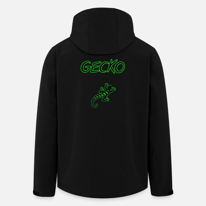 Gecko - Recycelte Männer Softshell-Jacke von Stanley/Stella - Schwarz