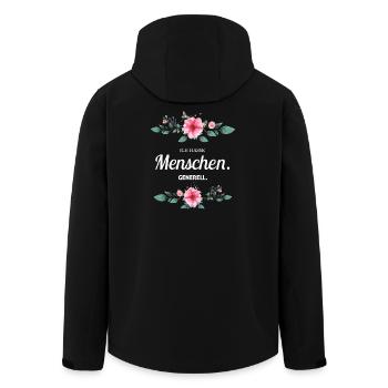 Ich Hasse Menschen Generell Sarkasmus Geschenk - Recycelte Männer Softshell-Jacke von Stanley/Stella - Schwarz - Hinten - AI Model Male 185 light (185cm)