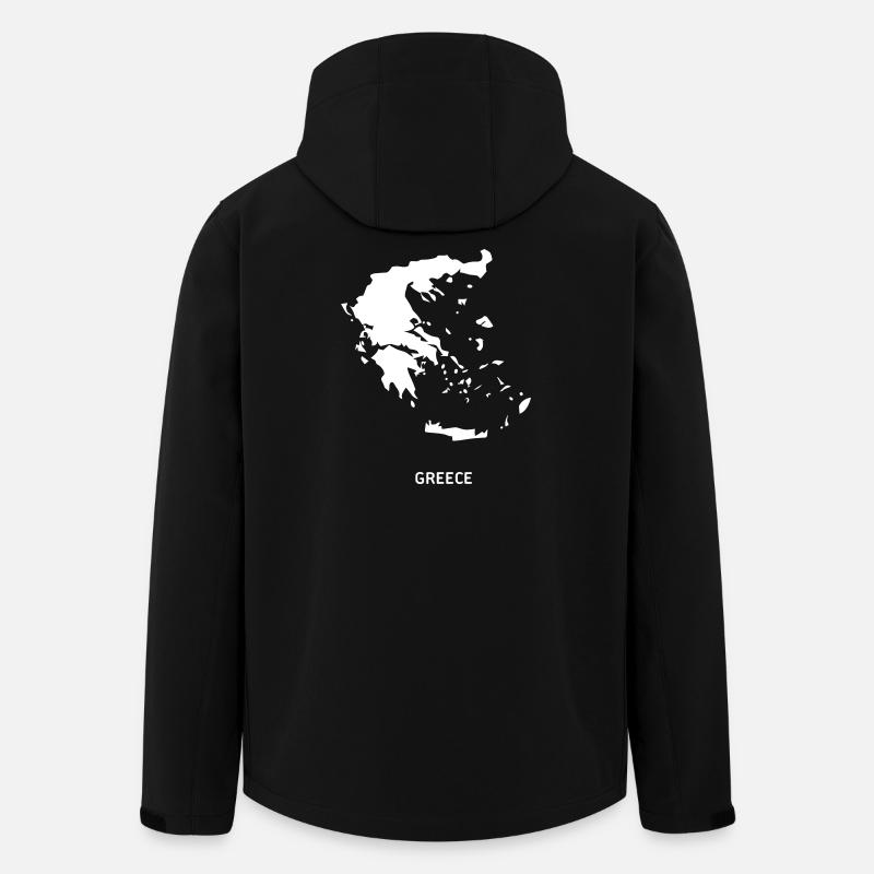 A map of Greece - Men’s Recycled Softshell Jacket by Stanley/Stella - black