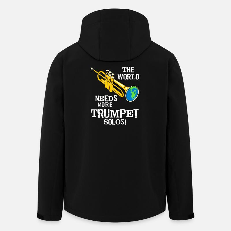 Trumpet Solos White Text - Men’s Recycled Softshell Jacket by Stanley/Stella - black