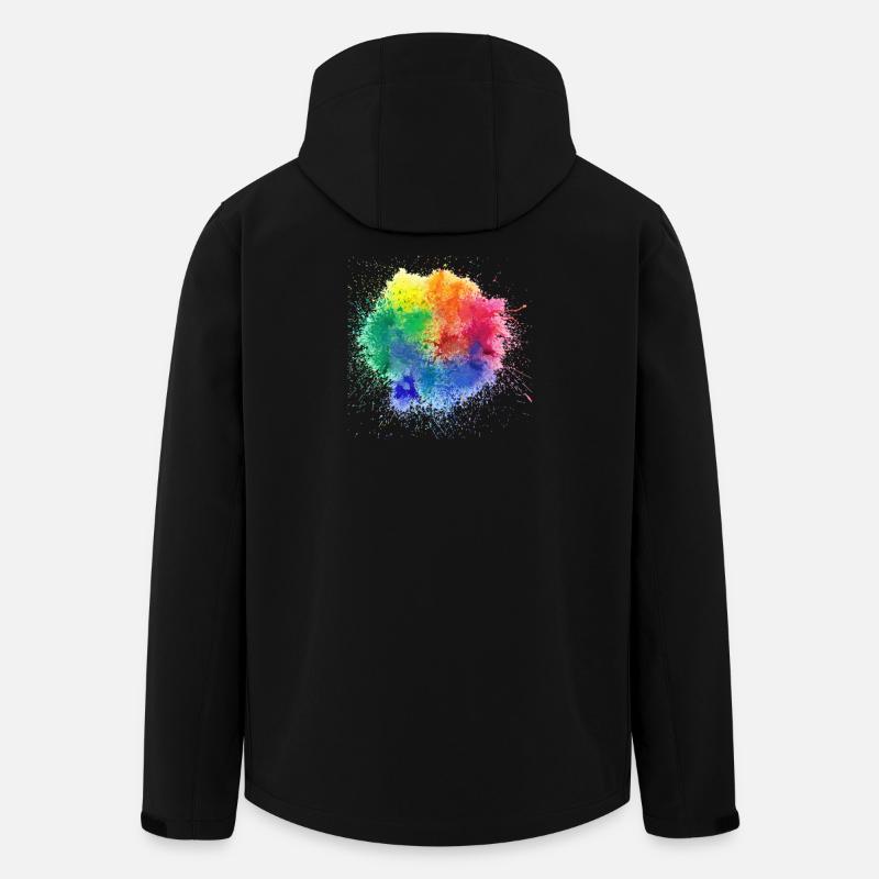 Pop der Farbgestaltung - Recycelte Männer Softshell-Jacke von Stanley/Stella - Schwarz