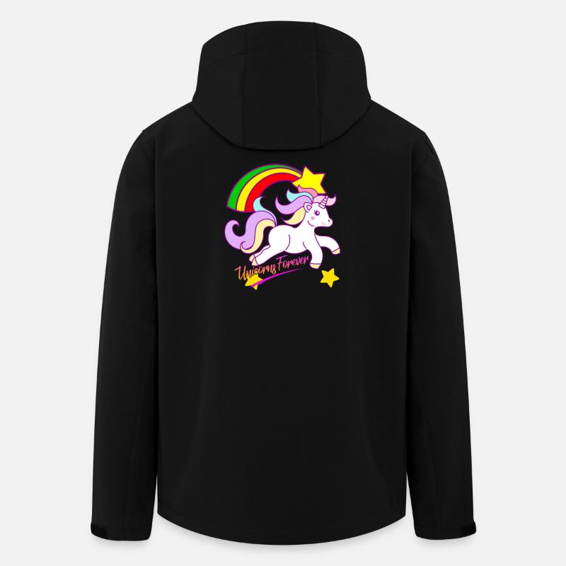 Regenbogen-Einhorn Forever - Recycelte Männer Softshell-Jacke von Stanley/Stella - Schwarz