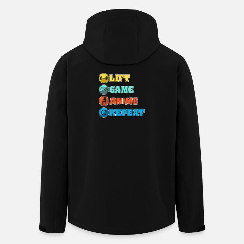 Anime - Recycelte Männer Softshell-Jacke von Stanley/Stella - Schwarz