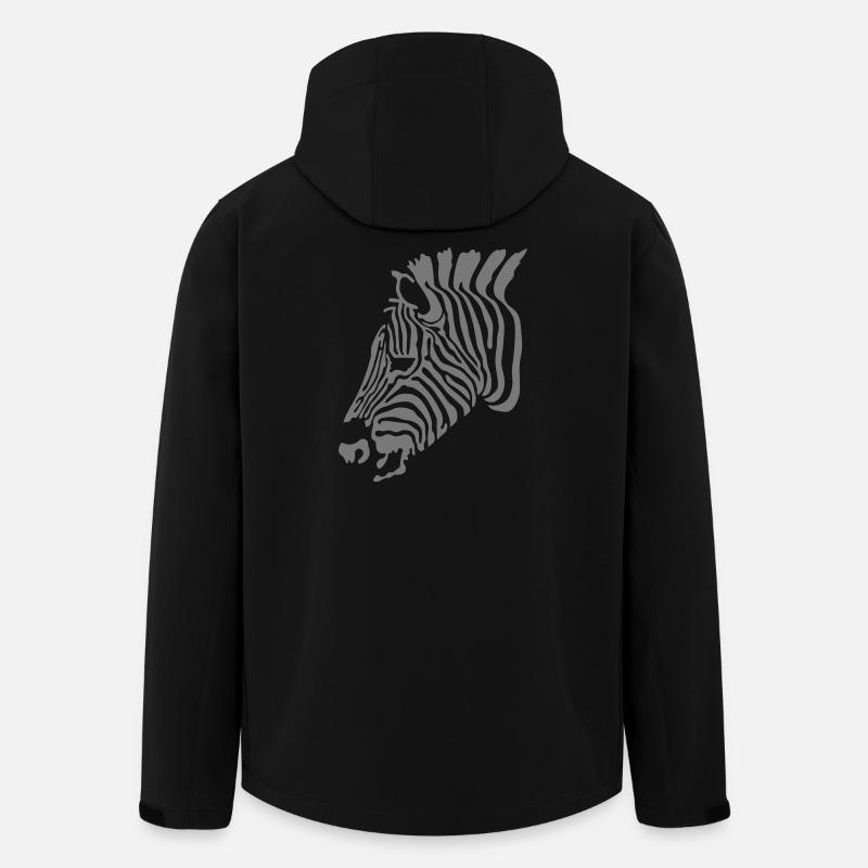 Zebra - Recycelte Männer Softshell-Jacke von Stanley/Stella - Schwarz