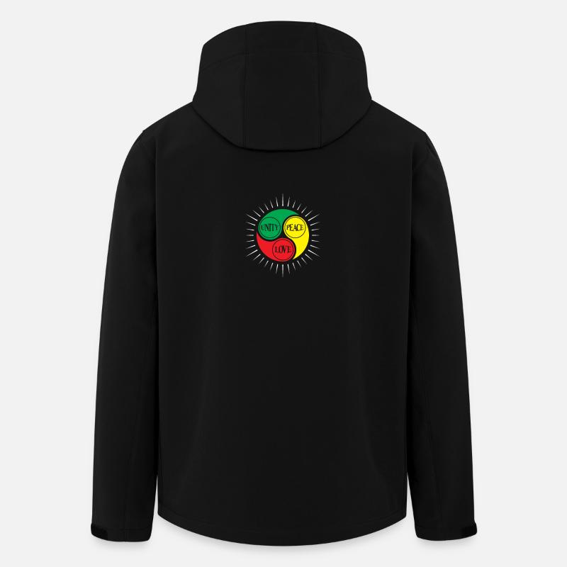 Mind Peace Love Triad Circle - Veste softshell homme en polyester recyclé Stanley/Stella - noir
