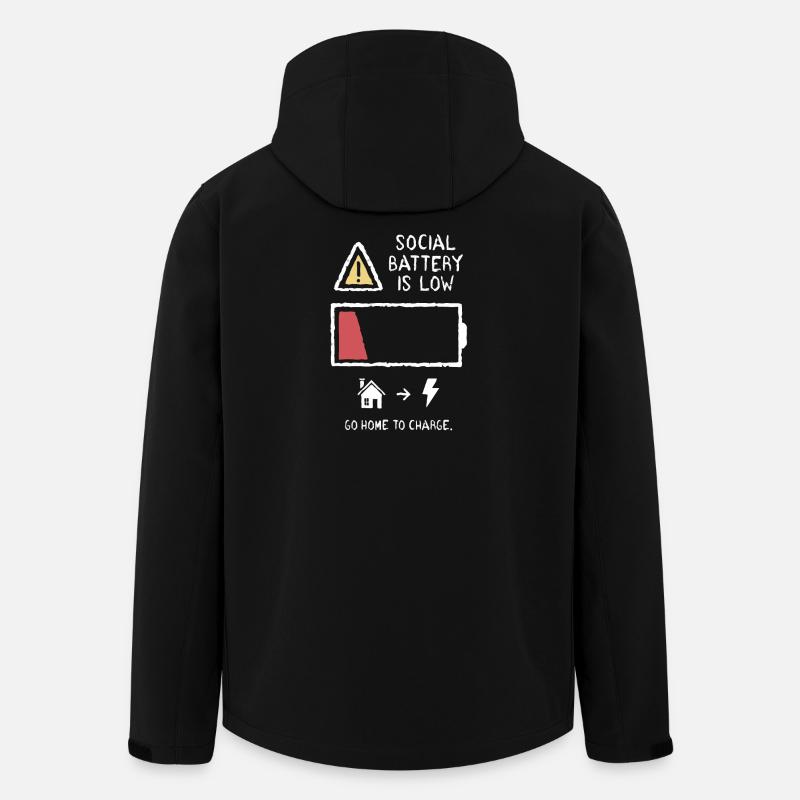 Social Battery - Men’s Recycled Softshell Jacket by Stanley/Stella - black
