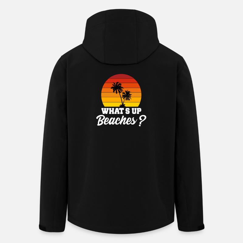 Whats up Beaches - Men’s Recycled Softshell Jacket by Stanley/Stella - black