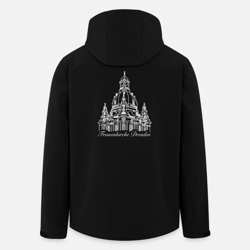Frauenkirche Dresden Dessin - Veste softshell homme en polyester recyclé Stanley/Stella - noir