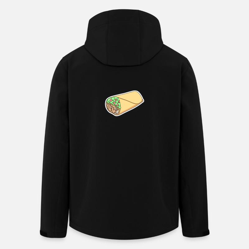 Taco Wrap Sticker Design - Men’s Recycled Softshell Jacket by Stanley/Stella - black