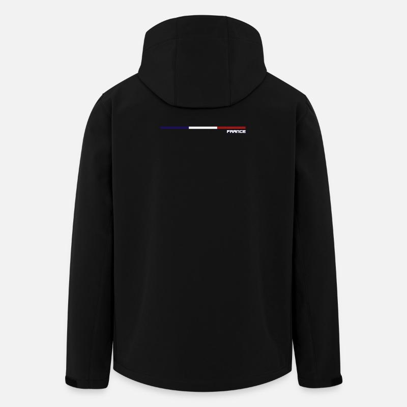Französische Flagge - Recycelte Männer Softshell-Jacke von Stanley/Stella - Schwarz