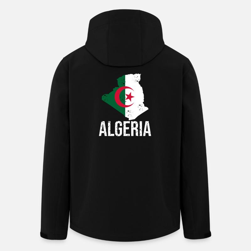 Algerische Flagge im Karten-Design - Recycelte Männer Softshell-Jacke von Stanley/Stella - Schwarz