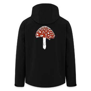 Fliegenpilz Giftpilz Amanita - Recycelte Männer Softshell-Jacke von Stanley/Stella - Schwarz - Hinten - AI Model Male 185 light (185cm)