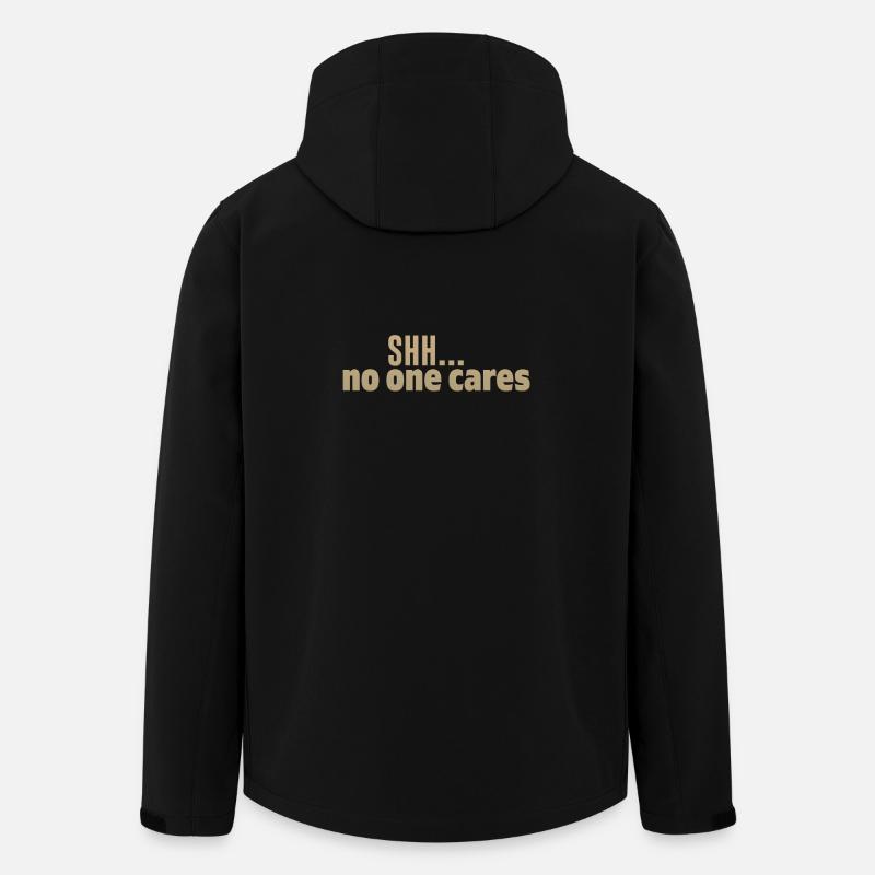 Shh No One Cares - Recycelte Männer Softshell-Jacke von Stanley/Stella - Schwarz