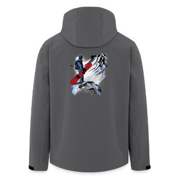 Snowboarding - Recycelte Männer Softshell-Jacke von Stanley/Stella - Anthrazit - Hinten - AI Model Male 185 light (185cm)