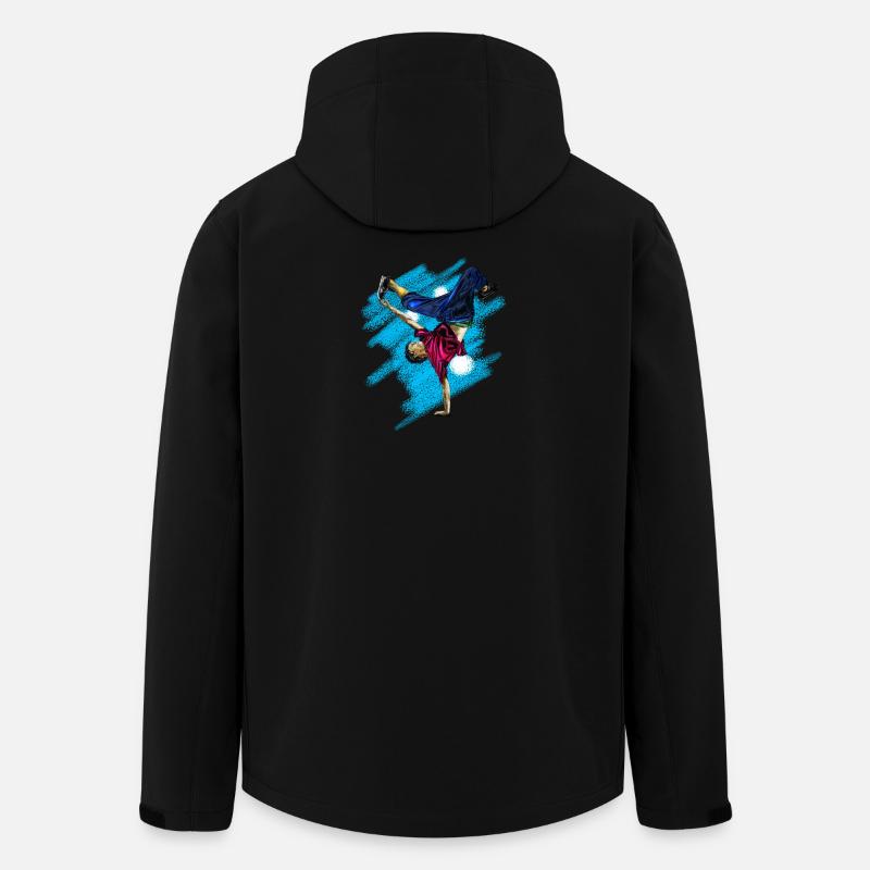 Dynamischer Streetdance Akrobatik-Design - Recycelte Männer Softshell-Jacke von Stanley/Stella - Schwarz