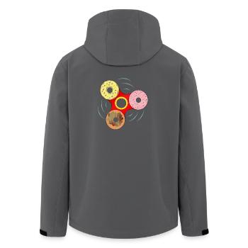Donut Fidget Spinner Sweet Mashup - Recycelte Männer Softshell-Jacke von Stanley/Stella - Schwarz - Hinten - AI Model Male 185 light (185cm)