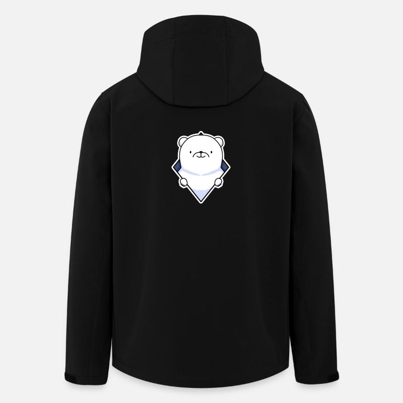 Eisbär - Recycelte Männer Softshell-Jacke von Stanley/Stella - Schwarz