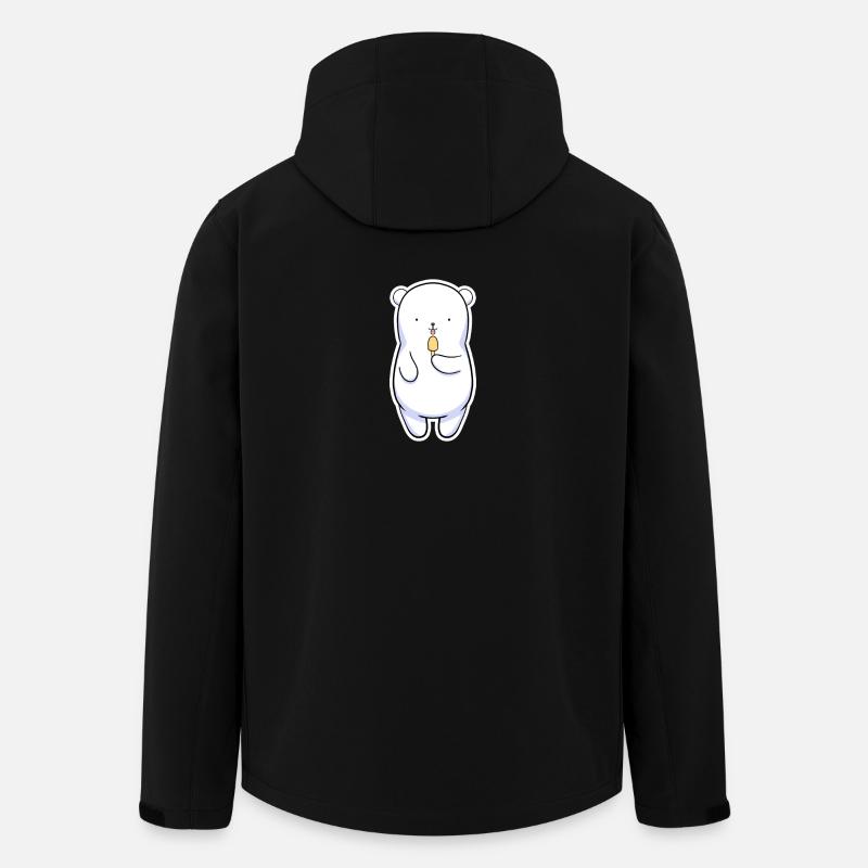 Eisbär - Recycelte Männer Softshell-Jacke von Stanley/Stella - Schwarz