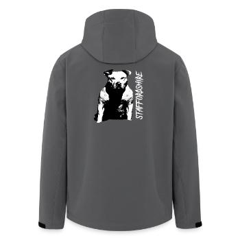 Staffordshire Stafford Bull Terrier Bulldog - Veste softshell homme en polyester recyclé Stanley/Stella - noir - Dos - AI Model Male 185 light (185cm)