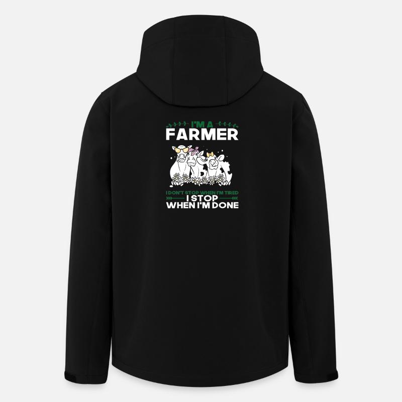 Farmer Saying Gift - Men’s Recycled Softshell Jacket by Stanley/Stella - black