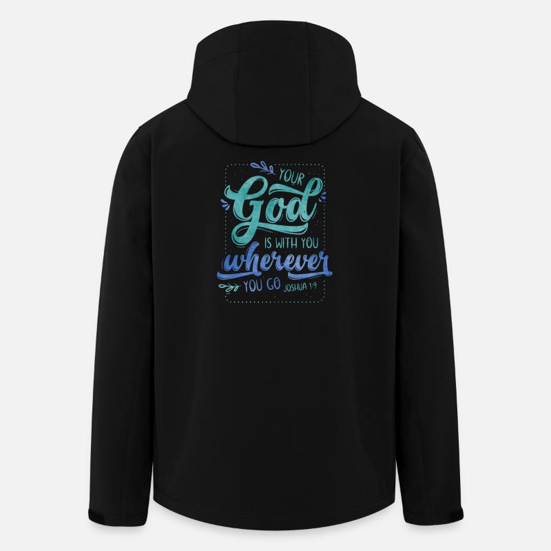 Your God Is With You - Recycelte Männer Softshell-Jacke von Stanley/Stella - Schwarz
